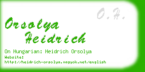 orsolya heidrich business card